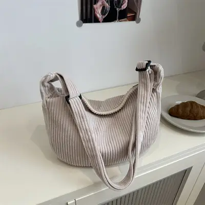 Corduroy Crossbody Bag for Women Casual Shoulder Crossbody
