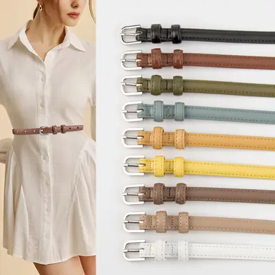 Women's Korean Style Genuine Leather Belt with Alloy Buckle