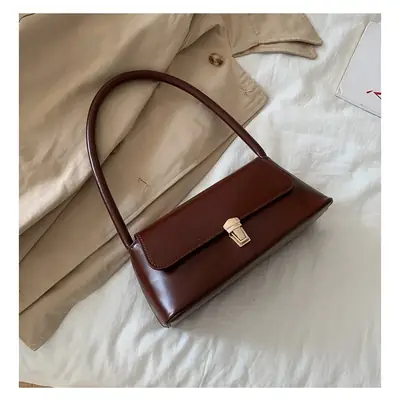 Women's French Western Underarm Bag Brown Leather 2024