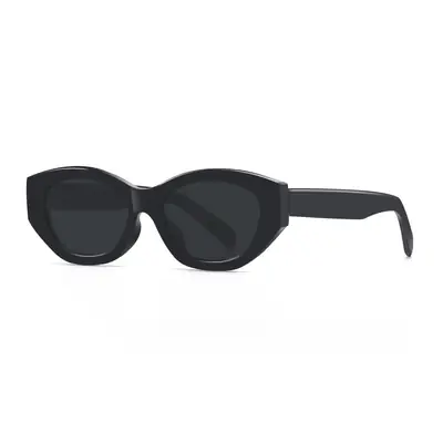 Retro Cat-Eye Sunglasses UV Protection Black