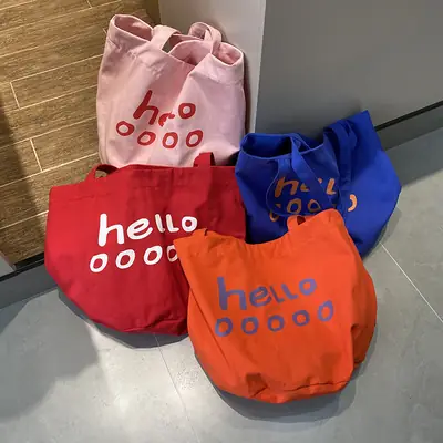 Korean Style Letter Tote Bags Large Capacity Single Shoulder