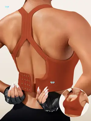Women's Back Support Bra with Adjustable Padding