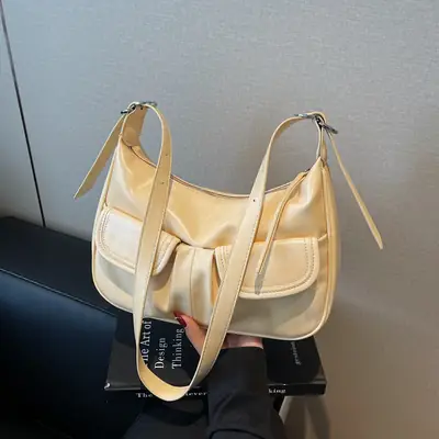 Women's Cream Crossbody Shoulder Bag 2025 Daily Travel