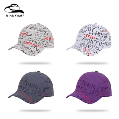 Graffiti Baseball Cap Men Women Sunshade Cross Border Print