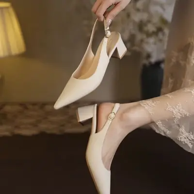 Pointed Toe French Heel Sandals for Women 2026