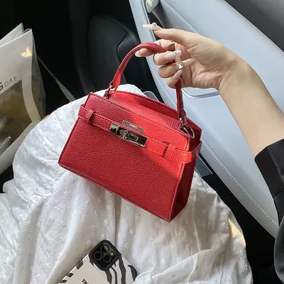Red Korean Style Shoulder Bag for Women 2026