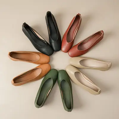 2025 Korean Style Soft Leather Square Toe Loafers