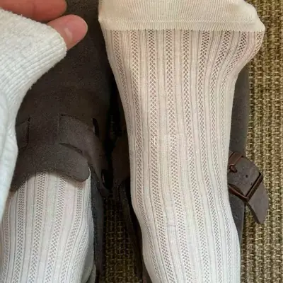 Wood Ear Edge Solid Color Mesh Hollow Socks Women's Mid-length Socks Instagram Trendy Summer Thin Ballet Stocking for Women