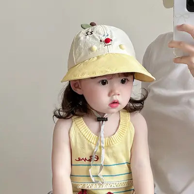 Baby Apple Hat Green Balaclava Travel Sun Hat