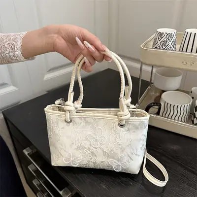 Sweet Lace Butterfly Bag 2025 Summer Large Capacity