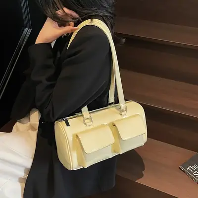 Women's Beige Crossbody Shoulder Bag 2025 Summer