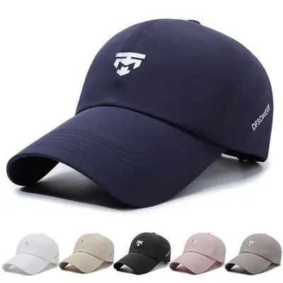 Men Pink Logo Cap Quick-Drying Outdoor Hat