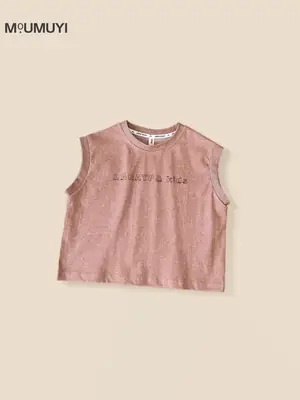 Boys Sleeveless T-Shirt Pink Summer 2025