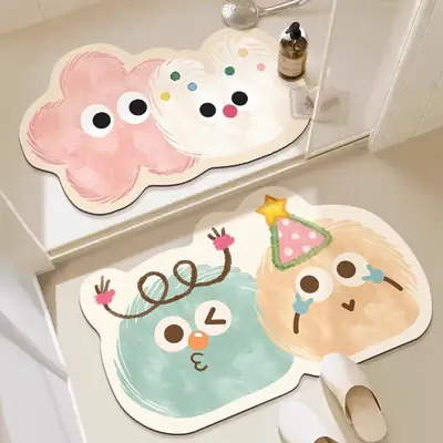 Special Shaped Cartoon Toilet Mat Anti-Slip Absorbent