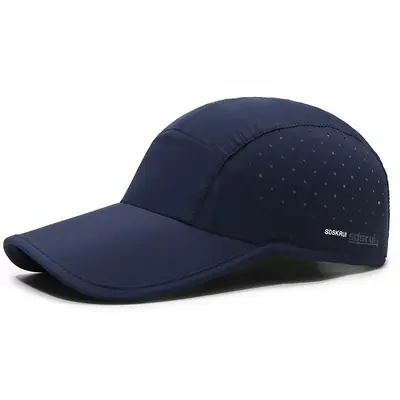 Men's Navy Blue Baseball Cap Sun Hat Quick Dry