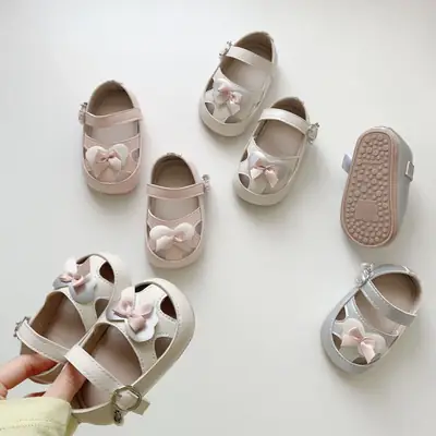 6-18 Months Baby Summer Love Hollow Baby Toddler Shoes Breathable Princess Shoes Children Baotou Soft Sole Shoes