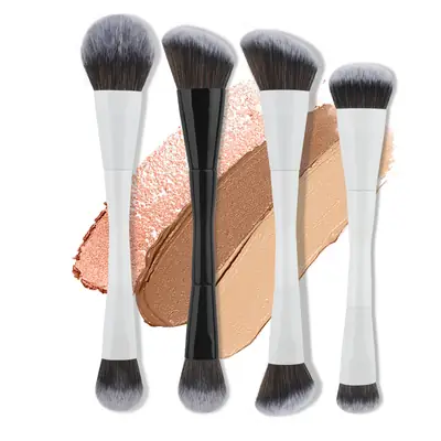 Double-Ended Makeup Brushes for Blush & Contour