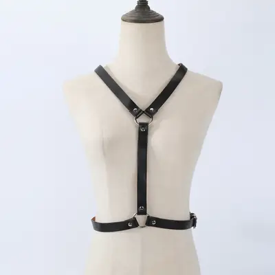 Black Y-Strap Suspender Belt for Women