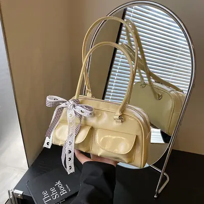 2025 Women's PU Leather Shoulder Bag with Bow
