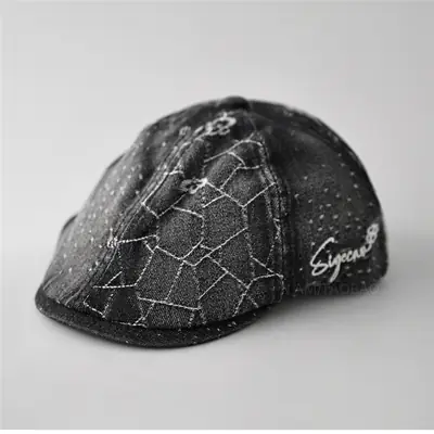 Women Denim Hexagonal Forward Cap Spring Summer
