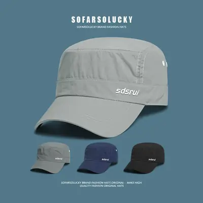 Men's Thin Waterproof Sunshade Cap Grey Blue Gray