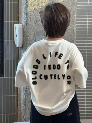 Children Letter Print Cotton Short Sleeve T-Shirt 2026 Spring
