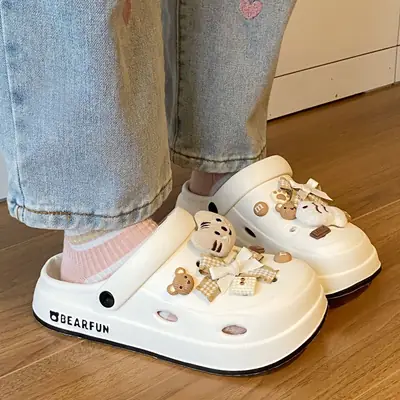 Women Cute Cat Fish Toe Toe Two Wear Sandals