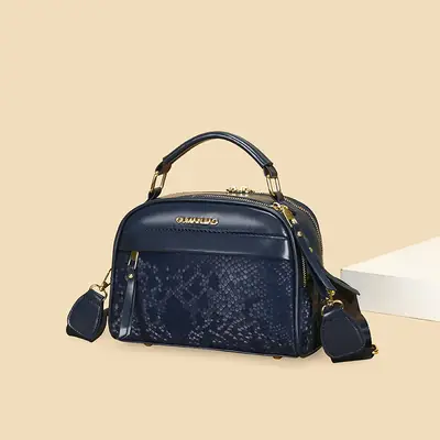 Blue Square Satchel Bag for Women 2025