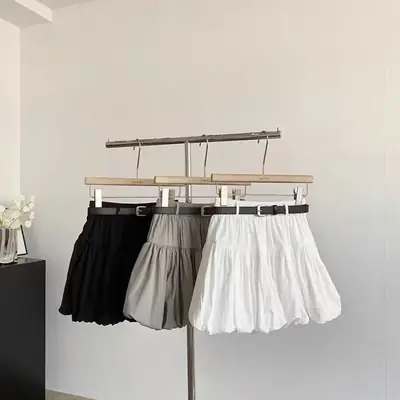White Slim Skirt with Belt for Women