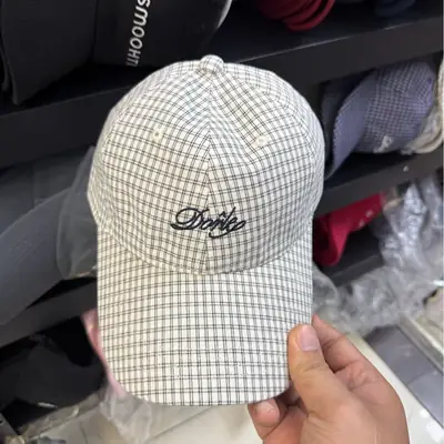 Korean Style Checkered Cap Women Sun Protection