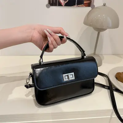 Black Square Handbag for Women 2025