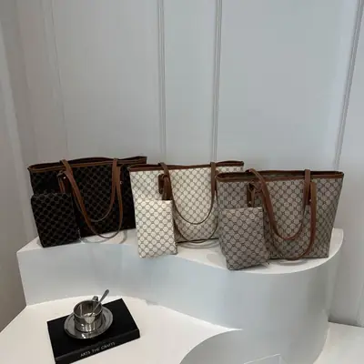 Korean Style Women's 2-Piece Tote & Shoulder Bag Set