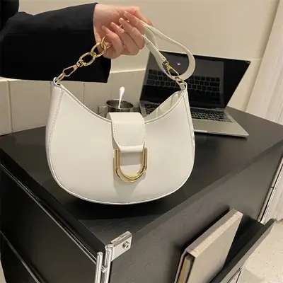 White High-End Women's Chain Shoulder Bag 2025