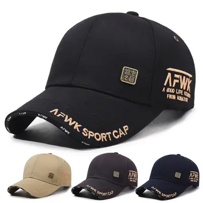 Men Women Afwk Sport Cap Black Metal Sunshade
