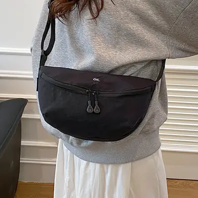 Women Crossbody Bag Black 2025 New Korean Style