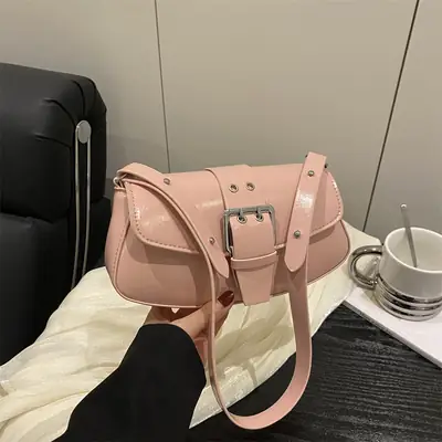Pink Leather Crossbody Bag for Women 2025