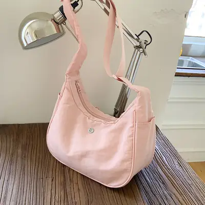 Pink Nylon Shoulder Bag for Women