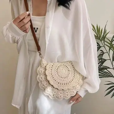 New Woven Hollow Crossbody Bag for Women