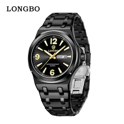 Longbo Gold Cross-Border Men's Quartz Watch 83892