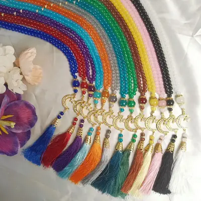 Muslim Rosary Beads Bracelet 99 Pcs Glass Paint 6cm