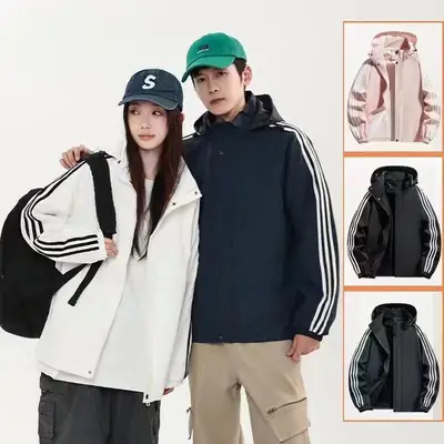 025 Unisex Outdoor Jacket with Detachable Hood, Casual, Fashionable, Versatile Couple's Jacket for Men