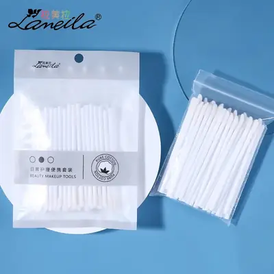 Lamela Disposable Lip Brush 50 Pieces Flocked Stick