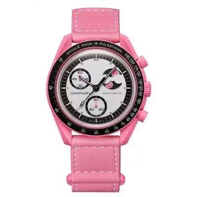 Men's White Quartz Watch with 6-Pin Dial