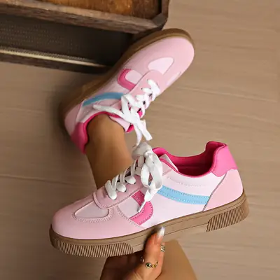 Women's Pink Casual Sneakers Lightweight Breathable