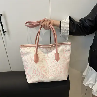 Women's Underarm Bag with Graffiti Print 2025