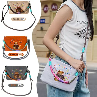 2025 Japanese Embroidered Shoulder Bag for Women