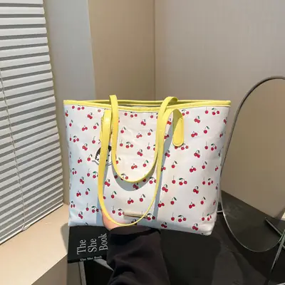 2025 Summer Cherry Printed Shoulder Bag for Women
