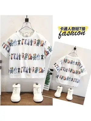 8181 Boys T-Shirt Summer 2026 Kids Cartoon Print