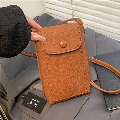 2025 Mini Mobile Phone Bag Women's Solid Color Shoulder Crossbody
