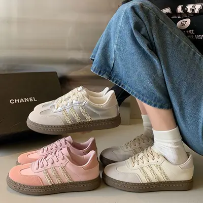 Women's Pink & White Retro Moral Training Shoes 2025